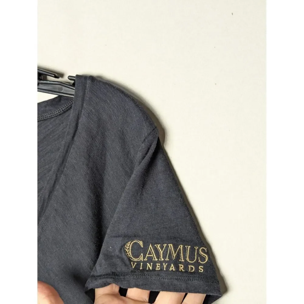 Patagonia Shirt‎ Women's Medium Side Current Short Sleeve V Neck Caymus Wine - Picture 4 of 4